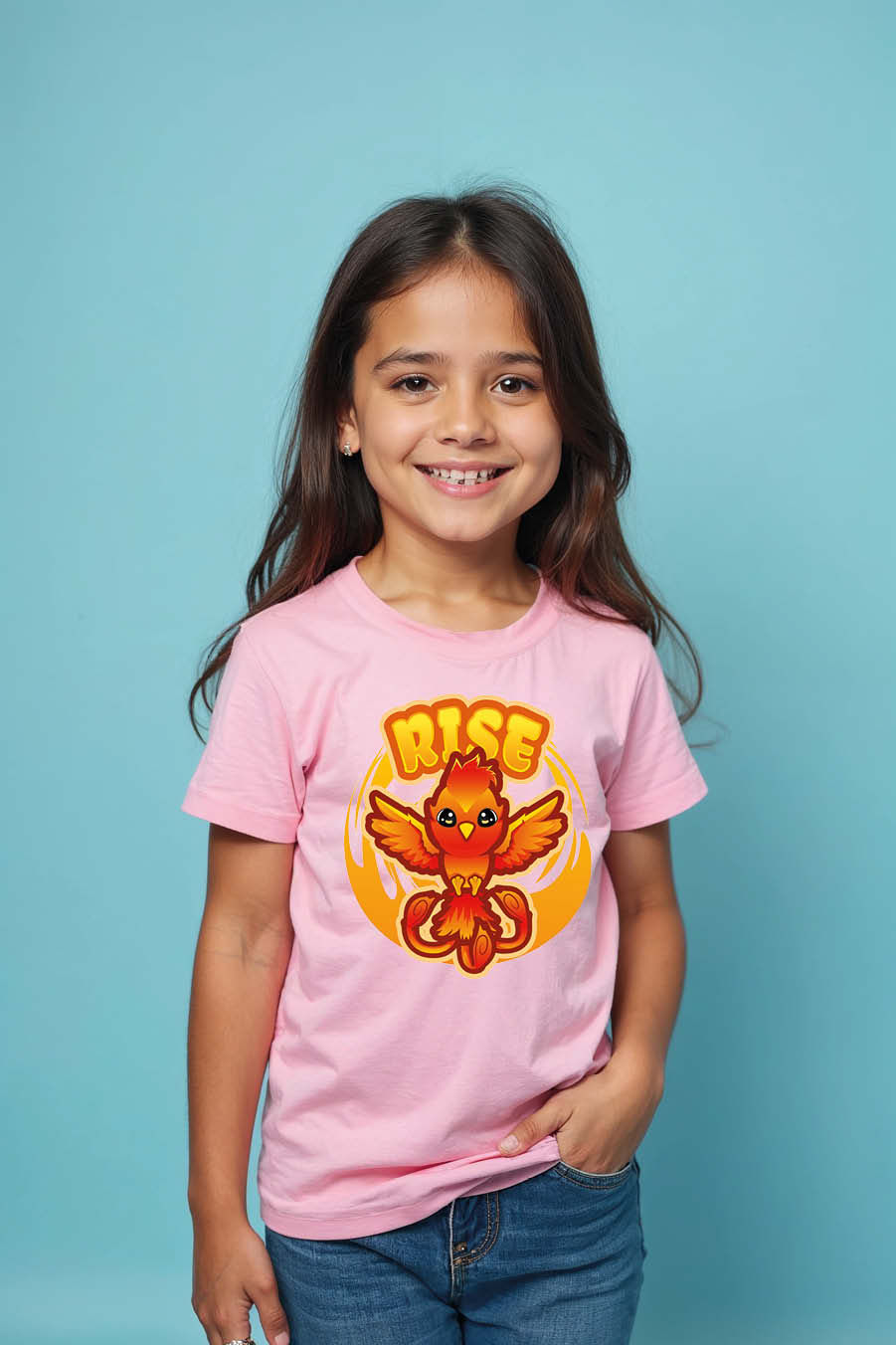 Thumbnail: Rise Playful Kids Printed T-Shirt – Artwork Print Design for Boys & Girls