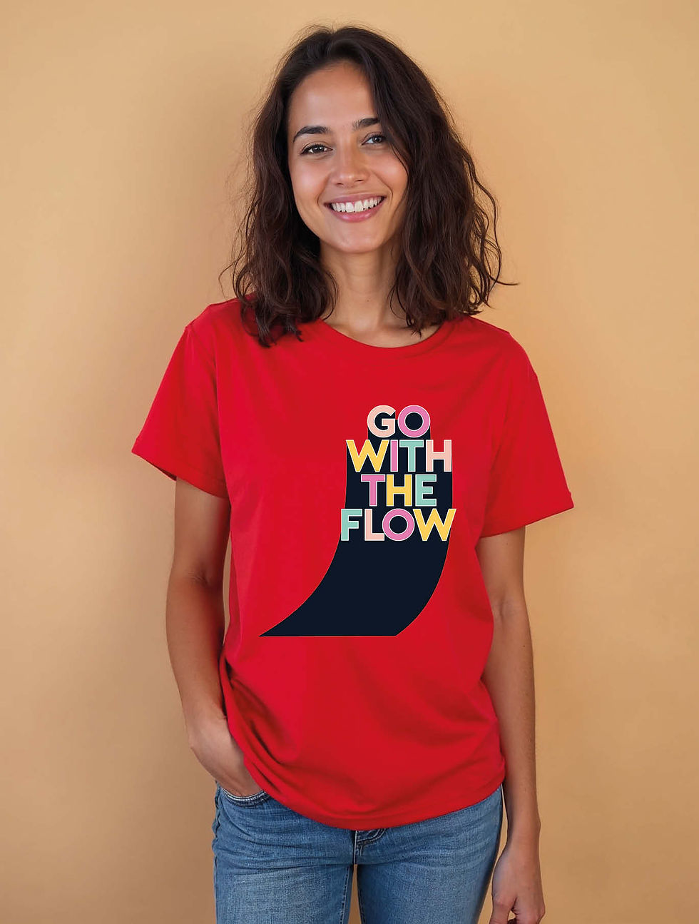 Thumbnail: go with the flow Trendy Women’s Printed T-Shirt