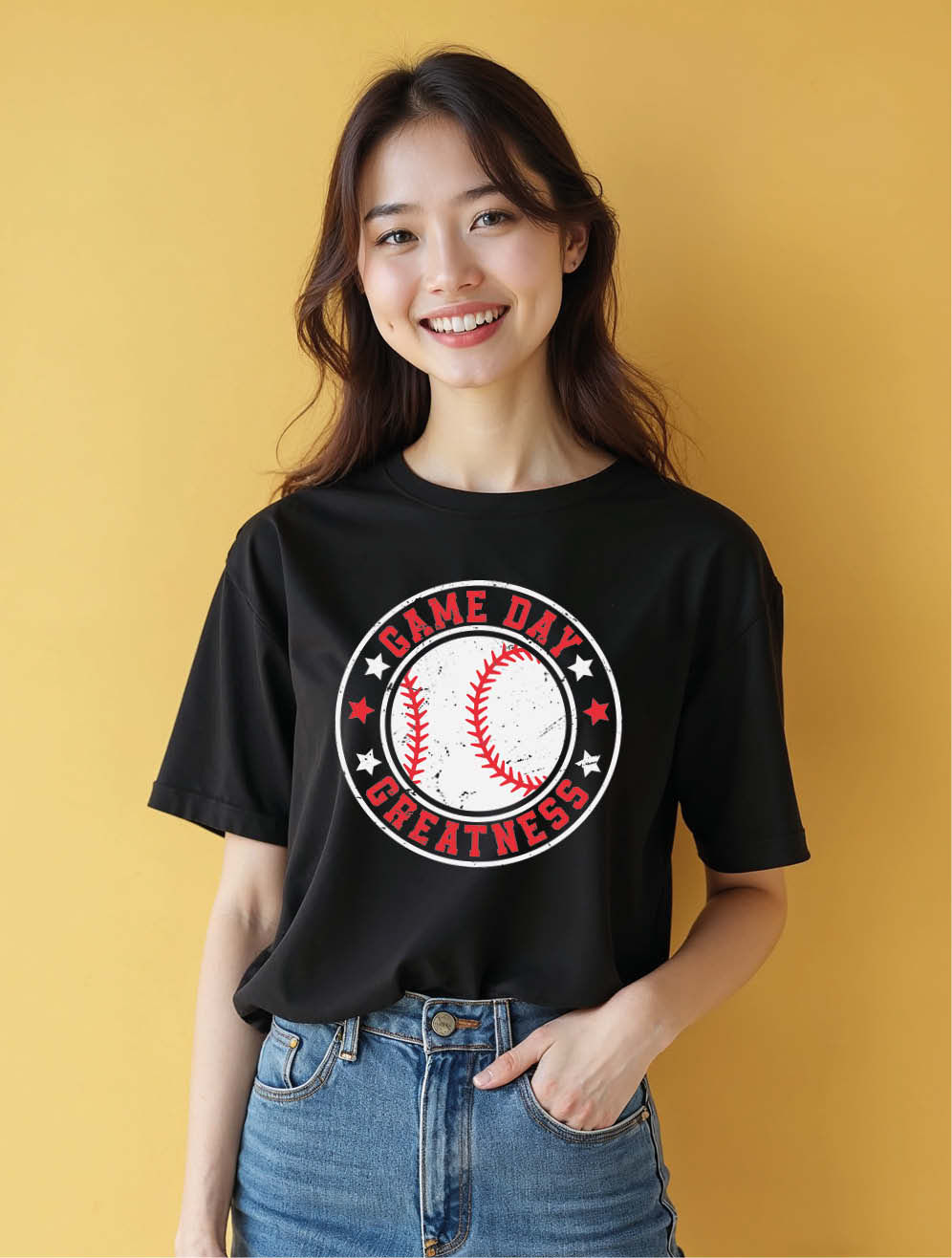 Game day greatness Modern Women’s Graphic T-Shirt – Premium Quality