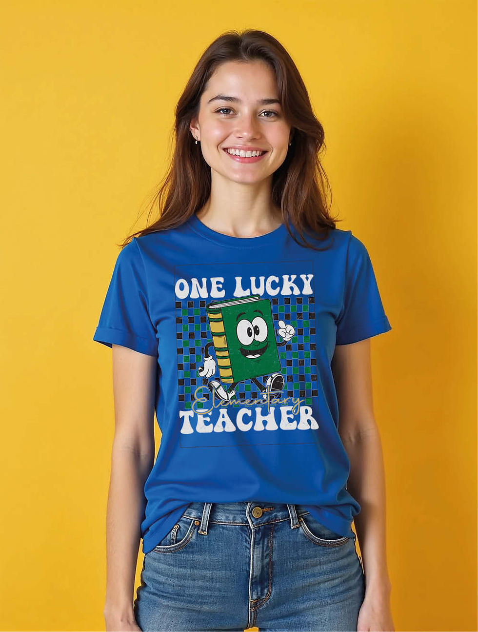 Thumbnail: one lucky teacher Urban Women’s Typography T-Shirt – Best Price