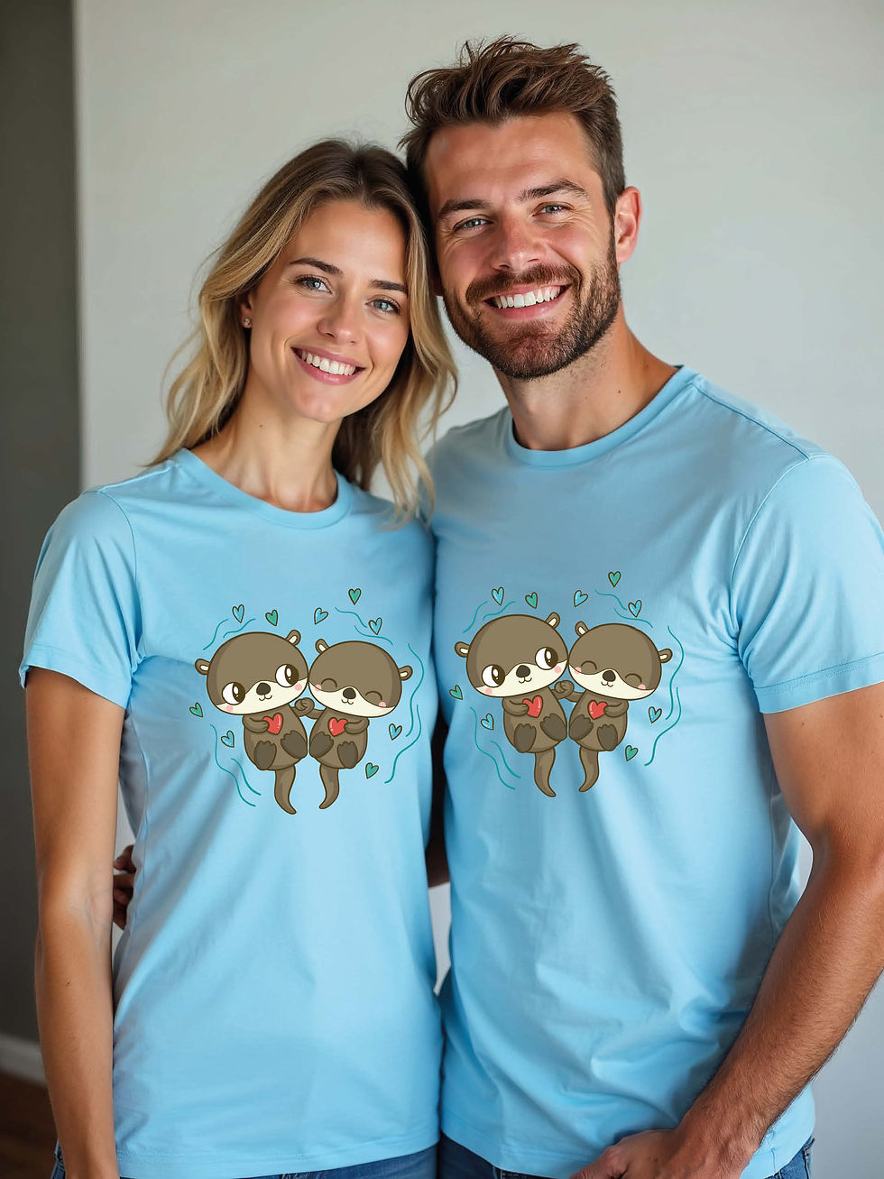 Thumbnail: Cute Animal Couple Matching Tee Lovers Edition – Limited Stock