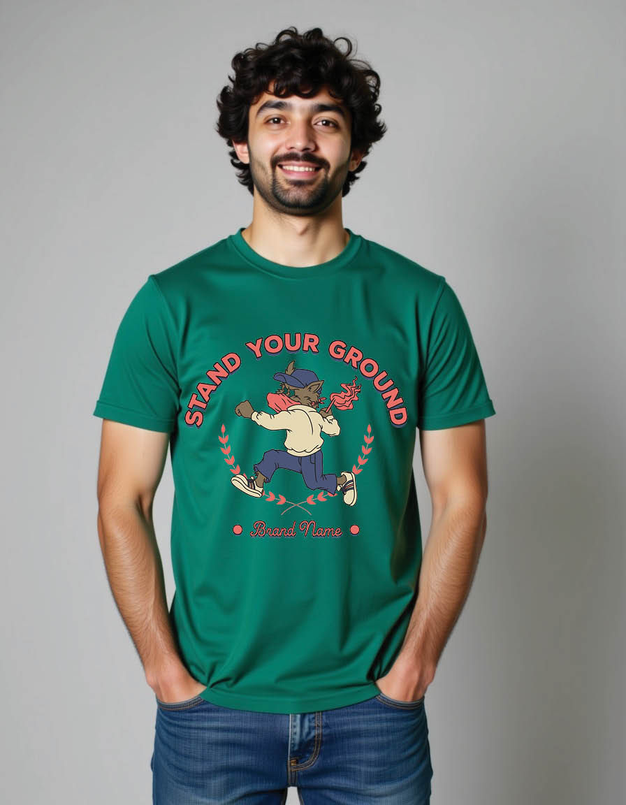 Thumbnail: cartoon of football fans wolf holding mens printed graphic t shirts