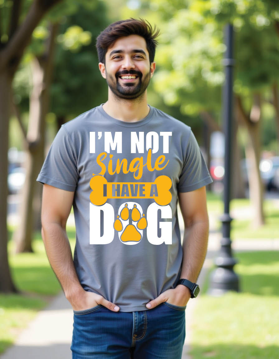 Thumbnail: im single i have dog mens printed graphic t shirt