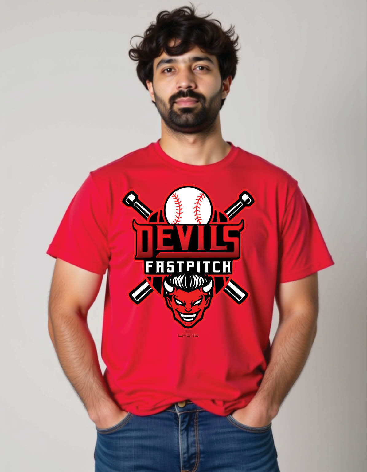 e spor team logo mens printed graphic t shirt