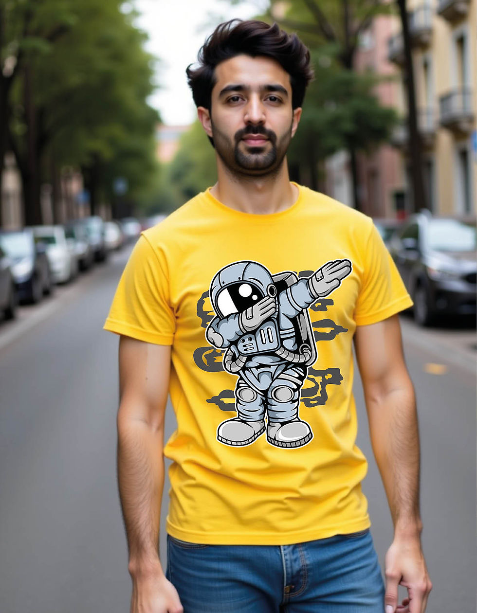 Thumbnail: astronaut dab mens printed graphic t shirt