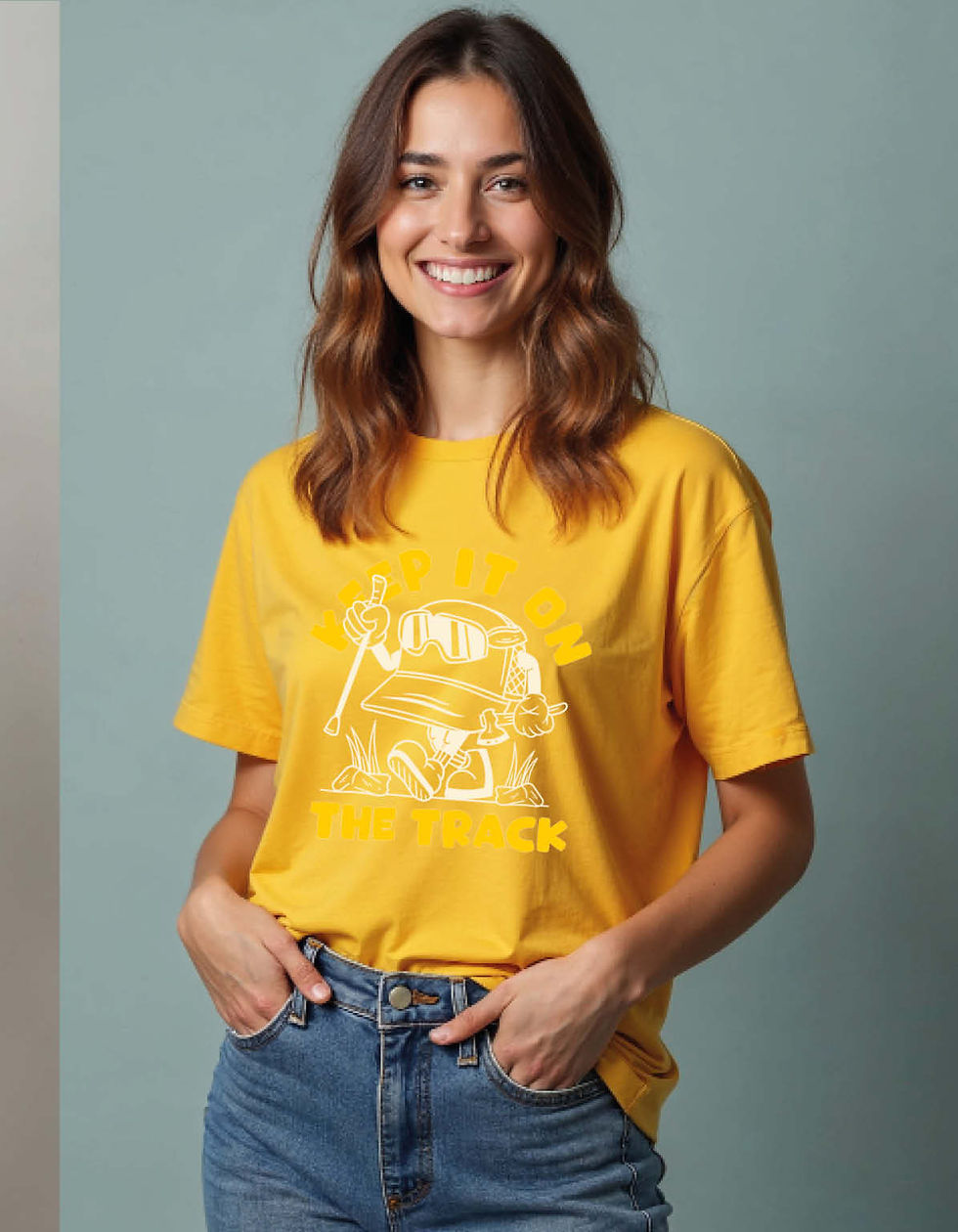 Thumbnail: Keep it on the track Unisex Printed T-Shirt for All