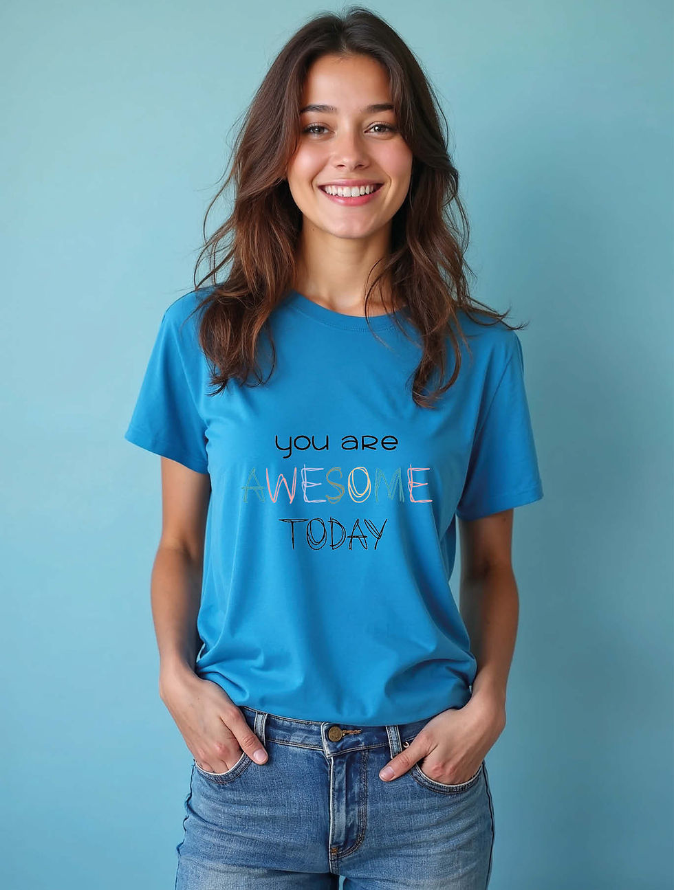 Thumbnail: you are awesome today Casual Women’s Graphic T-Shirt best price