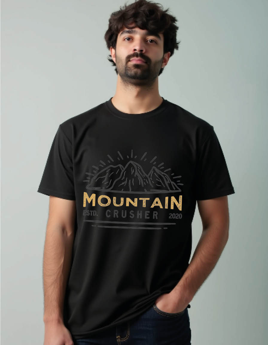 Thumbnail: mountain crusher Everyday Wear Printed T-Shirt for Men, Women & Childrne