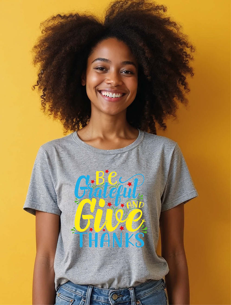 Thumbnail: Be galeful give thankful Urban Women’s Printed Graphic Streetwear T-Shirt – Limi