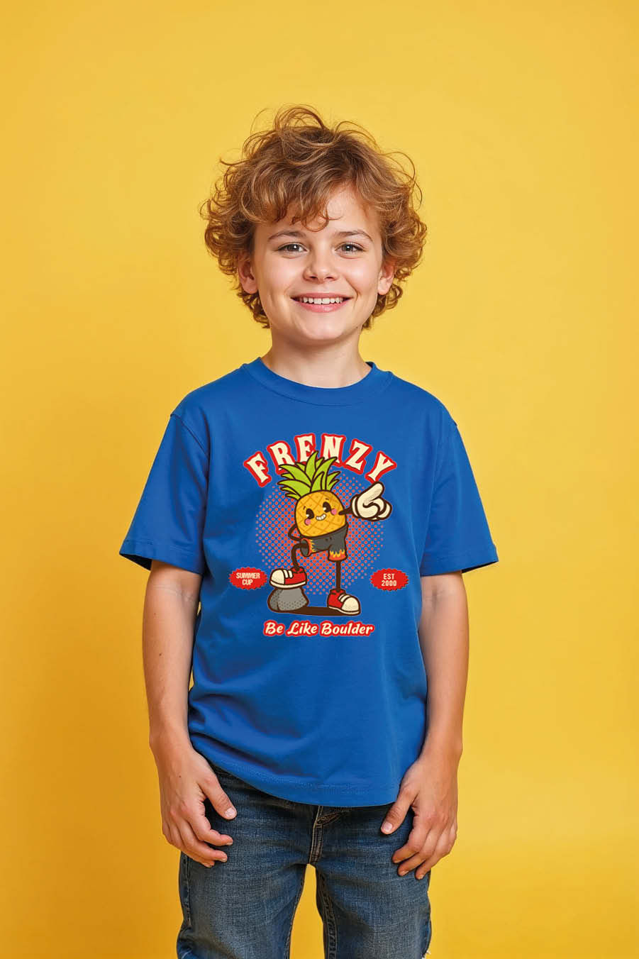 Thumbnail: Frenzy Stylish Cartoon Printed T-Shirt for Boys & Girls – Cartoon Print Design