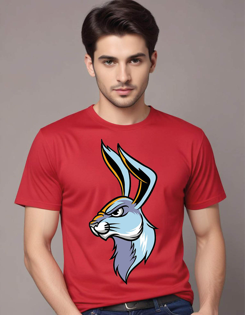 Thumbnail: bunny mens printed graphic t shirt