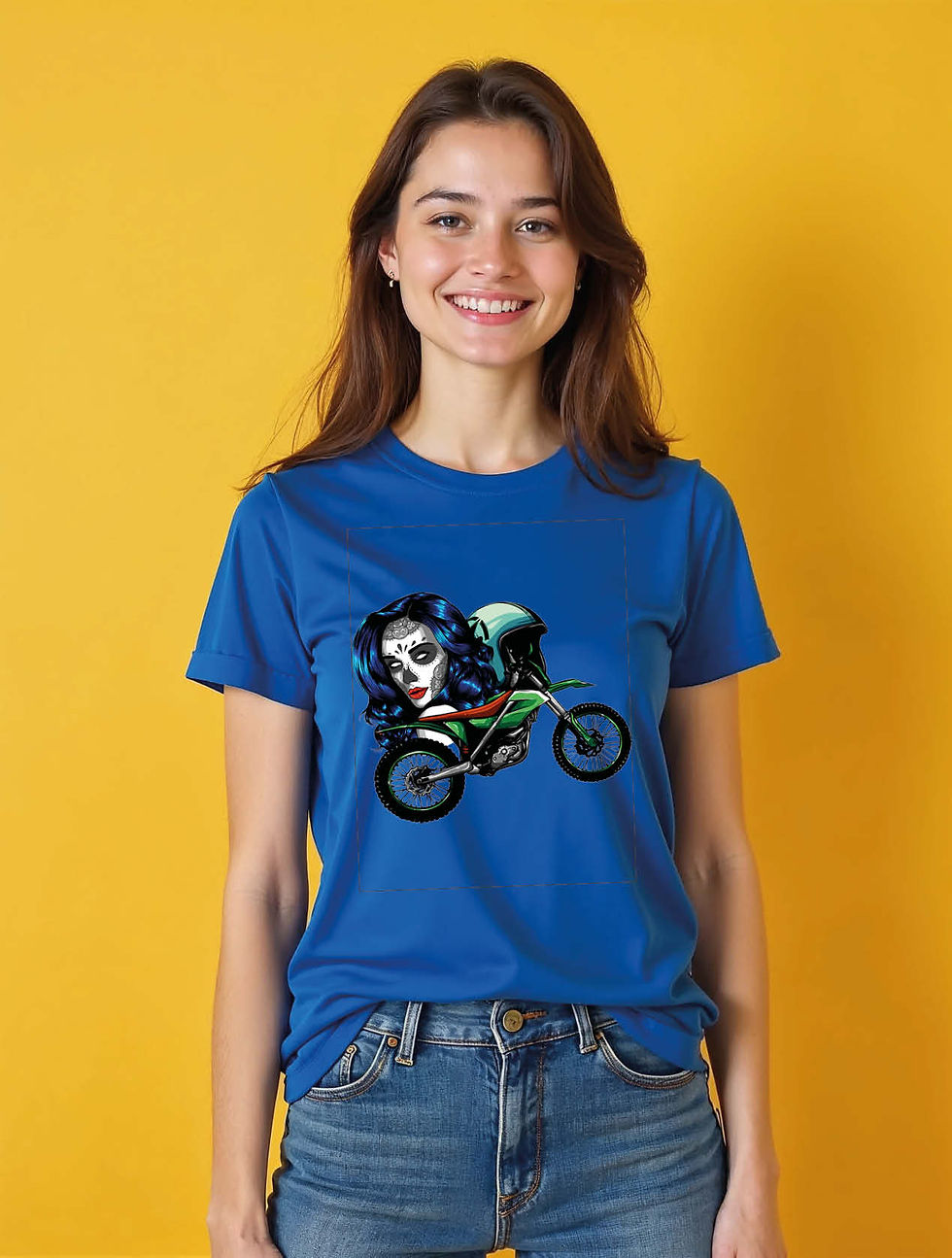 Thumbnail: Dirt Bike Diva Chic Women’s Printed Graphic Streetwear T-Shirt – Hot Deal