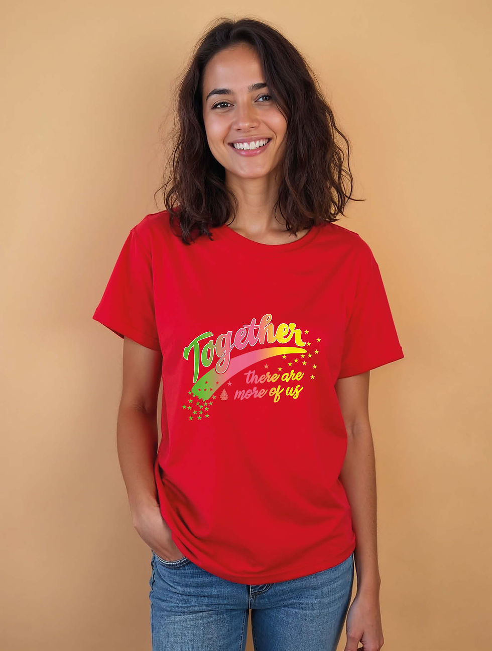 Thumbnail: Together there are more of us Modern Women’s Graphic T-Shirt – Fast Delivery