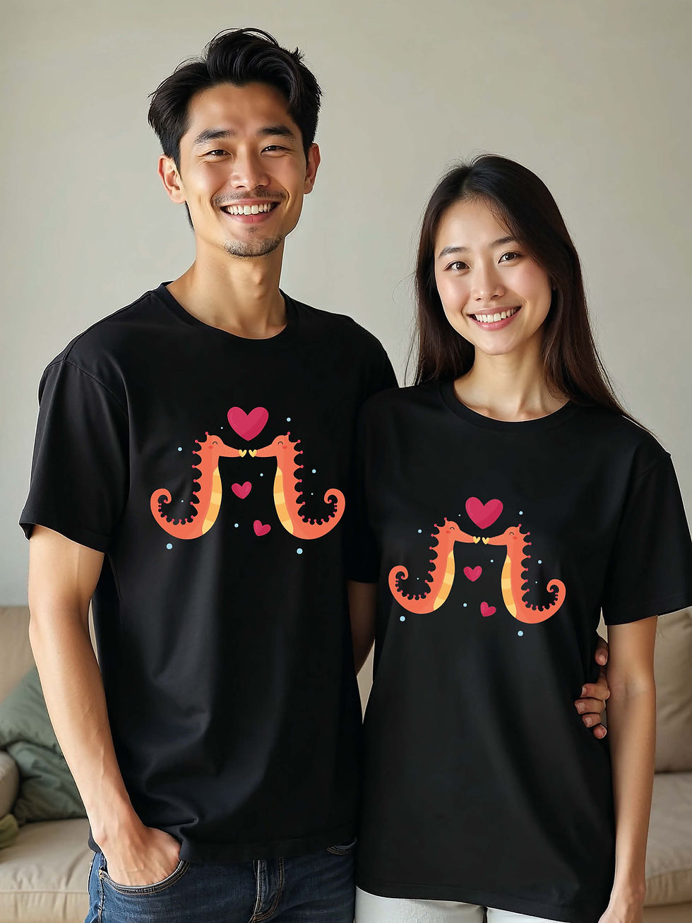 Thumbnail: Valentine’s Animal Couple T-Shirt Lovers Edition – Buy Now