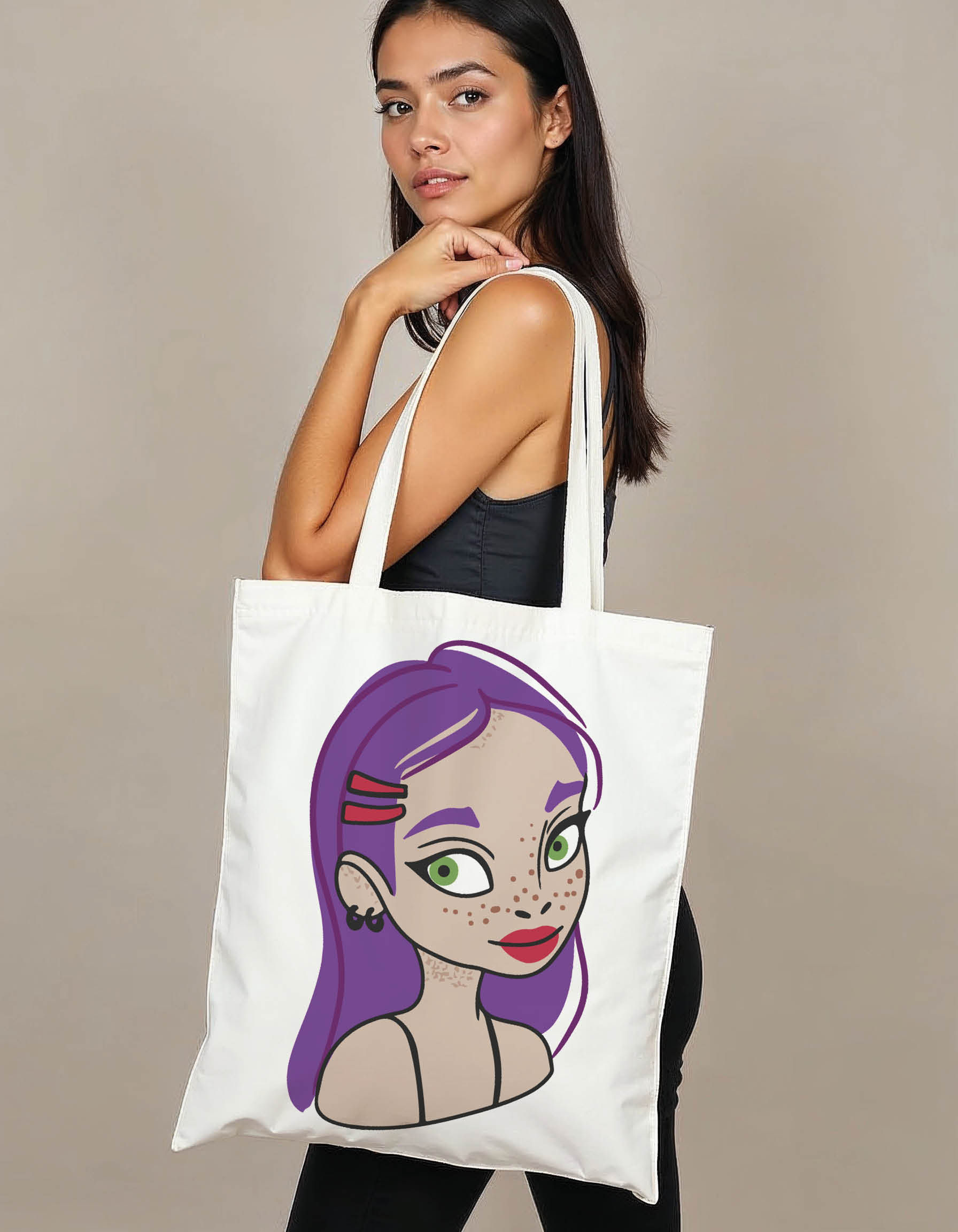 Colorful Artistic Tote Printed Bag – Modern Artistic Design Low Price Offer