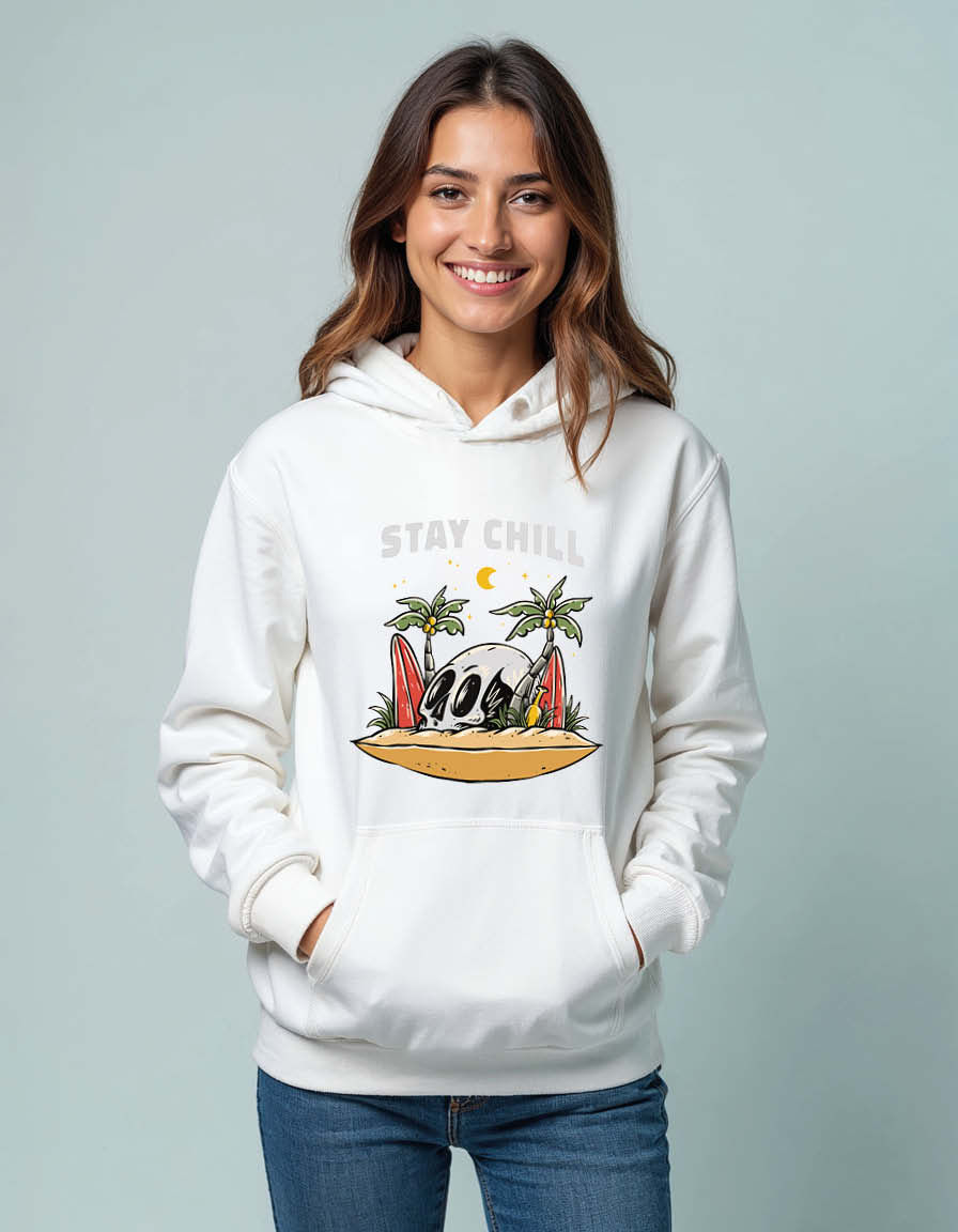 Thumbnail: stay chill Classic Unisex Graphic Printed Hoodies for mens & womens