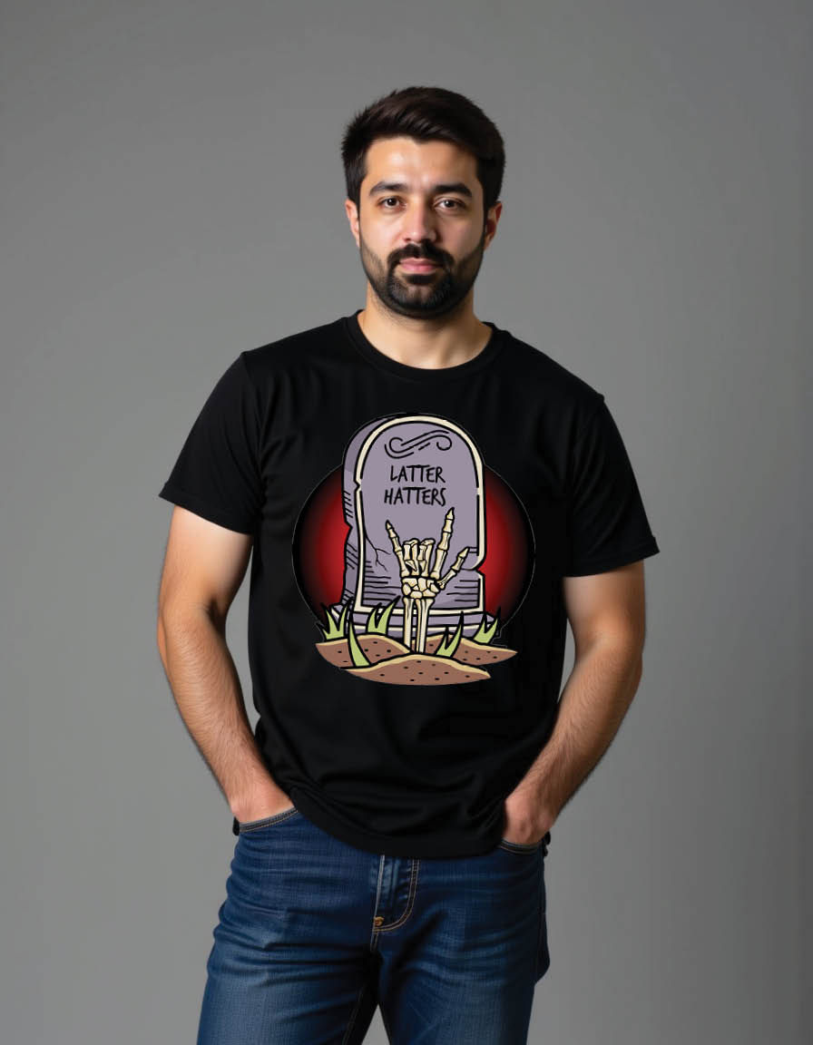 skull hand rise up from death mens printed graphic t shirts