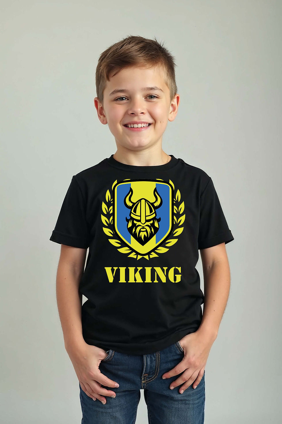 Thumbnail: viking Trendy Cool  Kids T-Shirt – Adventure Print Design for Boys & Girls