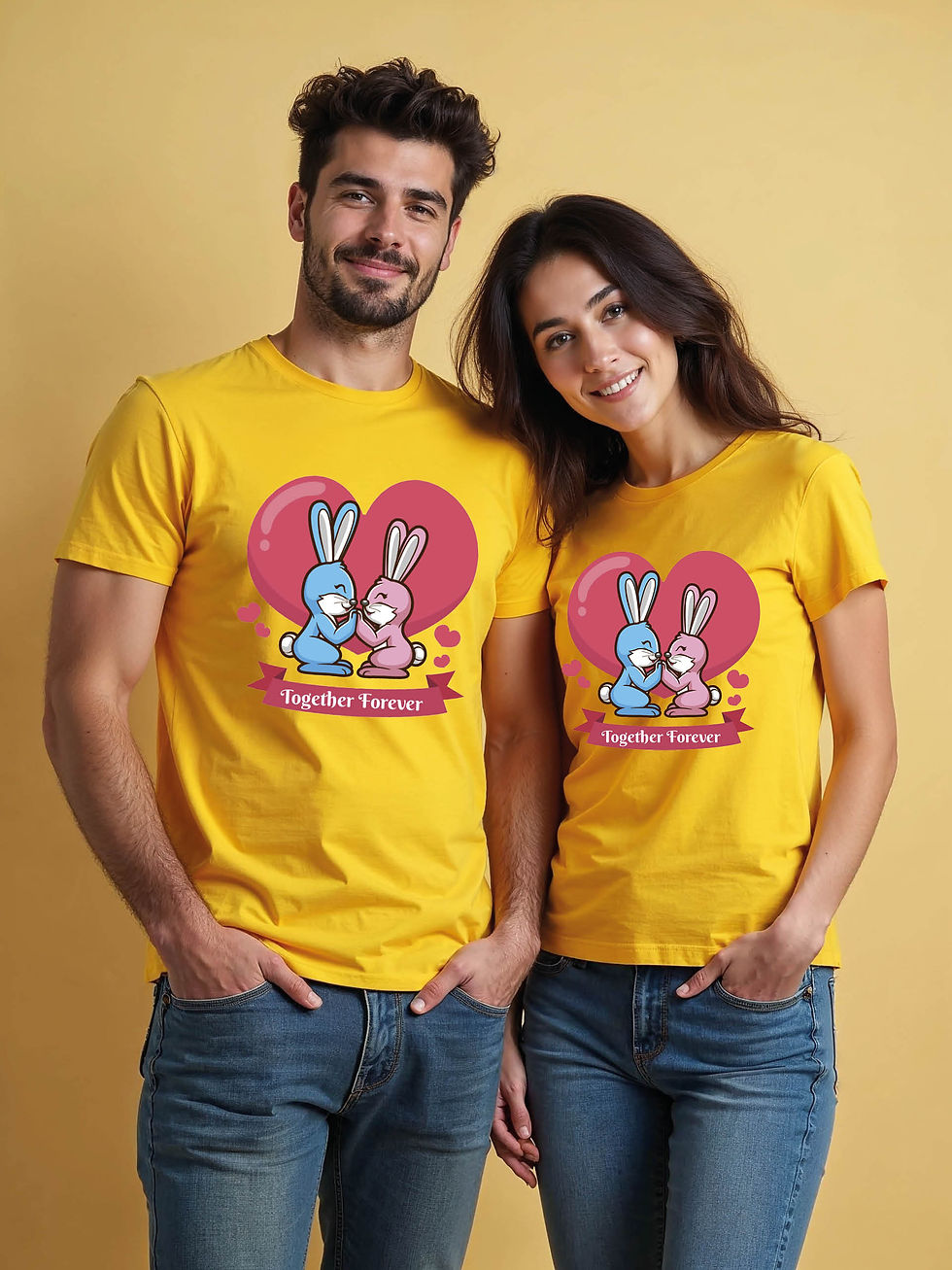 Thumbnail: Eternal Love Cartoon Couple T-Shirt Lovers Edition – Premium Quality