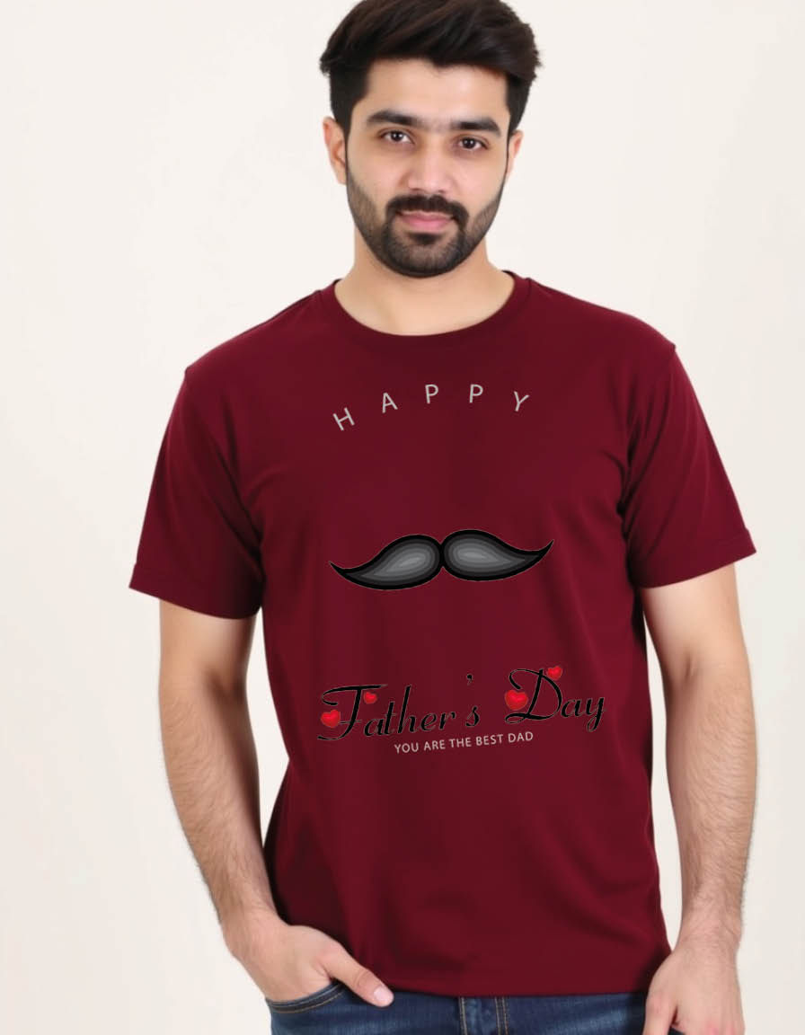 Thumbnail: Happy Fathers day Unisex printed graphic t shirt