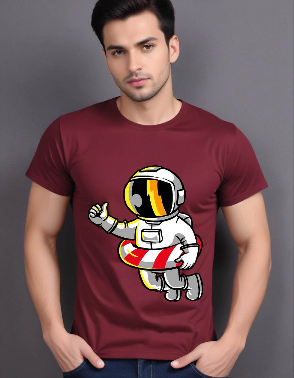 Thumbnail: astronauts pack mens printed graphic t shirt