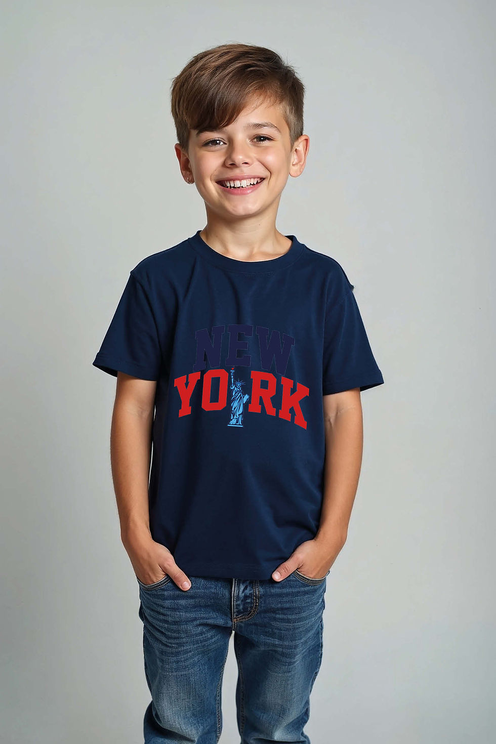 Thumbnail: new york Colorful Casual Kids Printed T-Shirt – Adventure Print Design