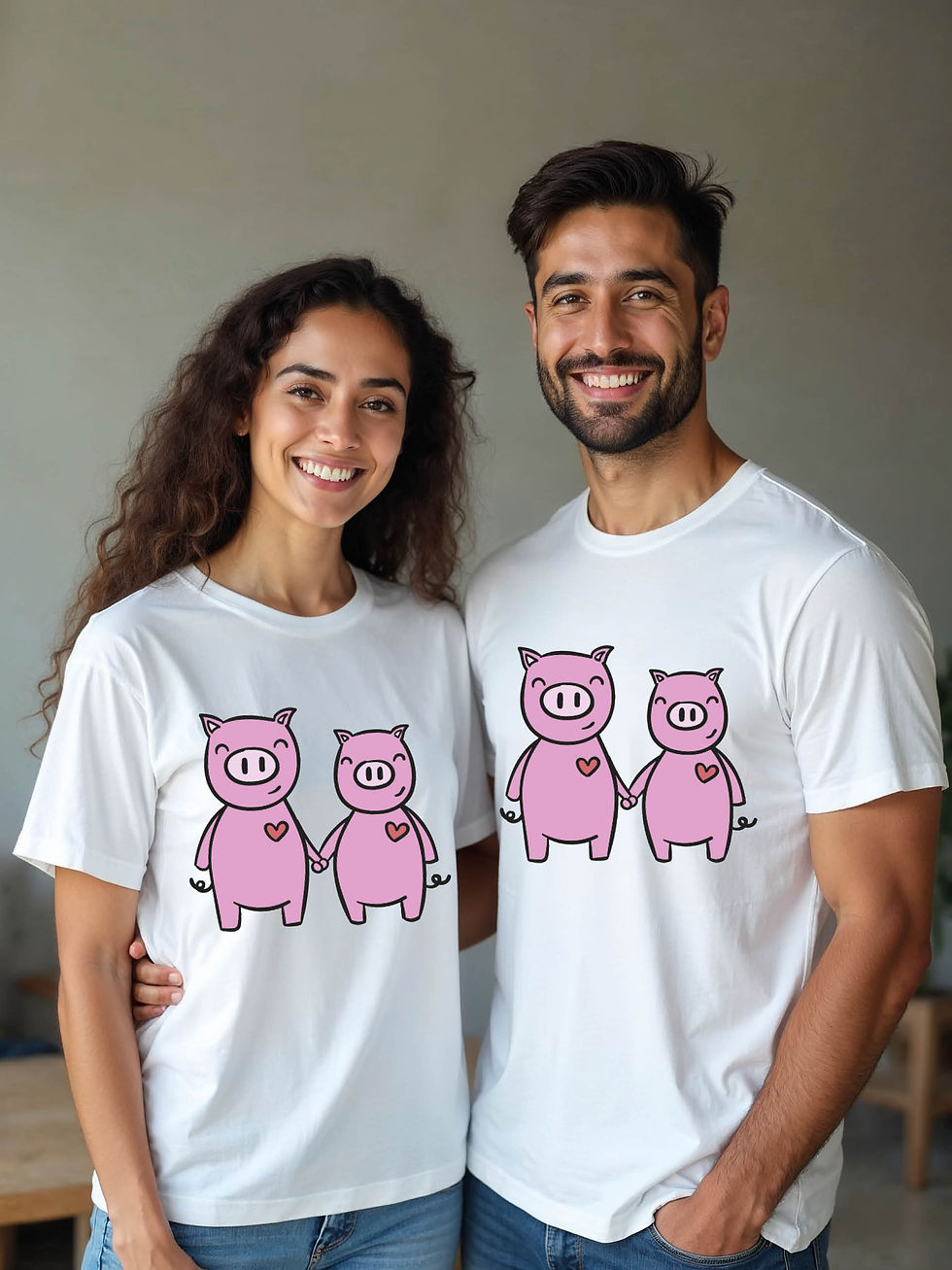 Thumbnail: Trendy Cartoon Couple T-Shirt Lovers Edition – Premium Quality
