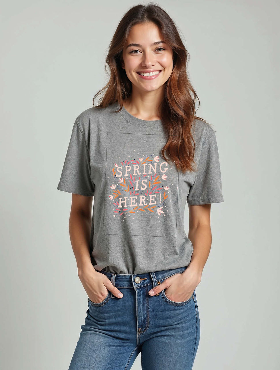 Thumbnail: spring is here Casual Women’s Printed Graphic Streetwear T-Shirt – Shop Now