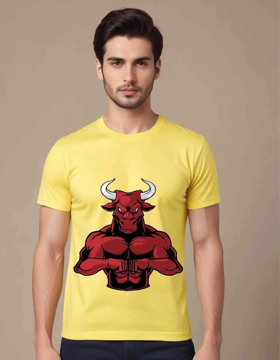 Thumbnail: bull fist mens printed graphic t shirt