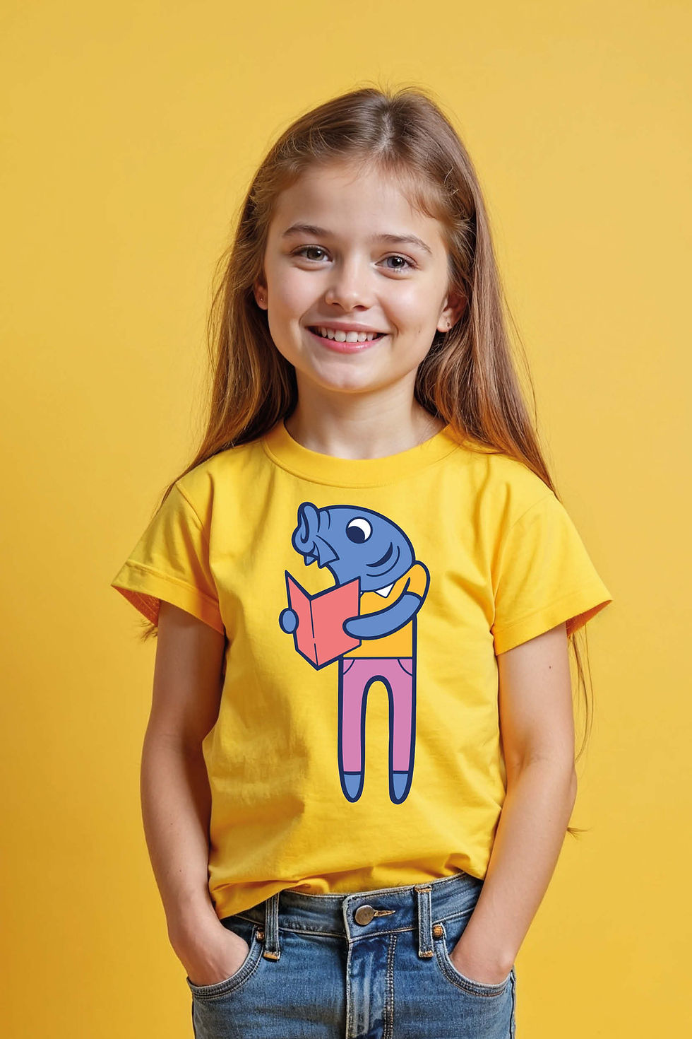 Blue Boar Reading Book Kids Casual Trendy Printed Tee for Kids – Adventure Print