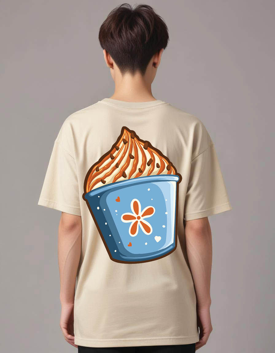 Thumbnail: pop corn mens Oversized Printed t shirt
