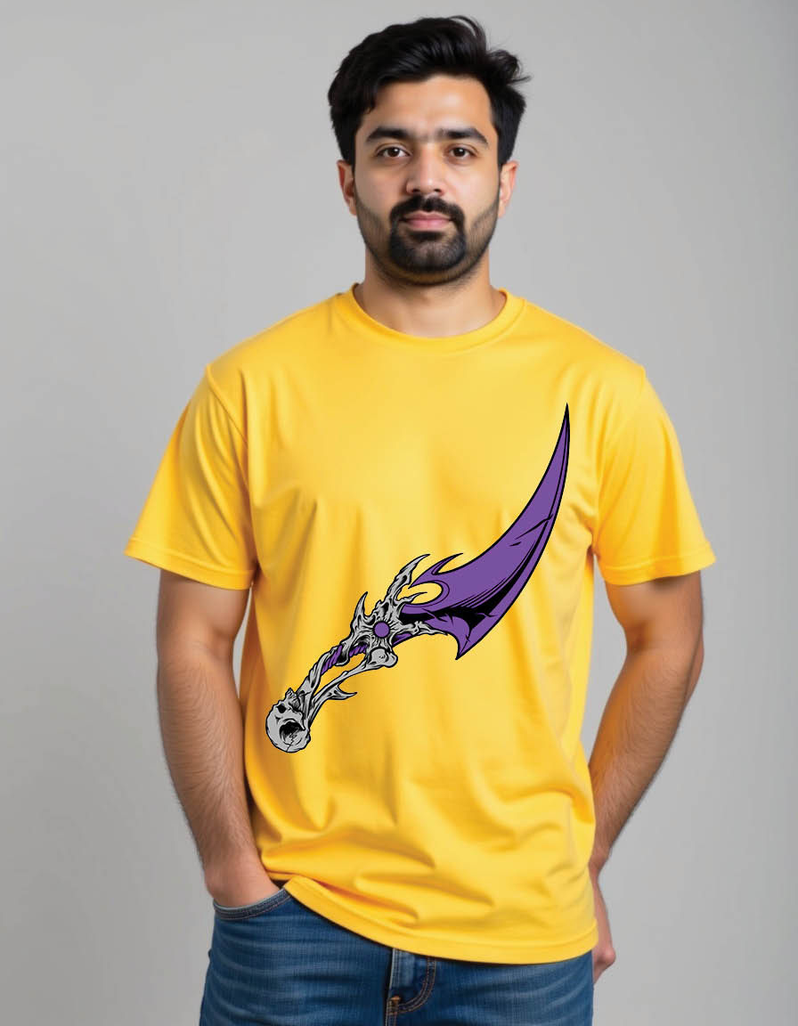 Thumbnail: fantasy skull dagger mens printed graphic t shirt