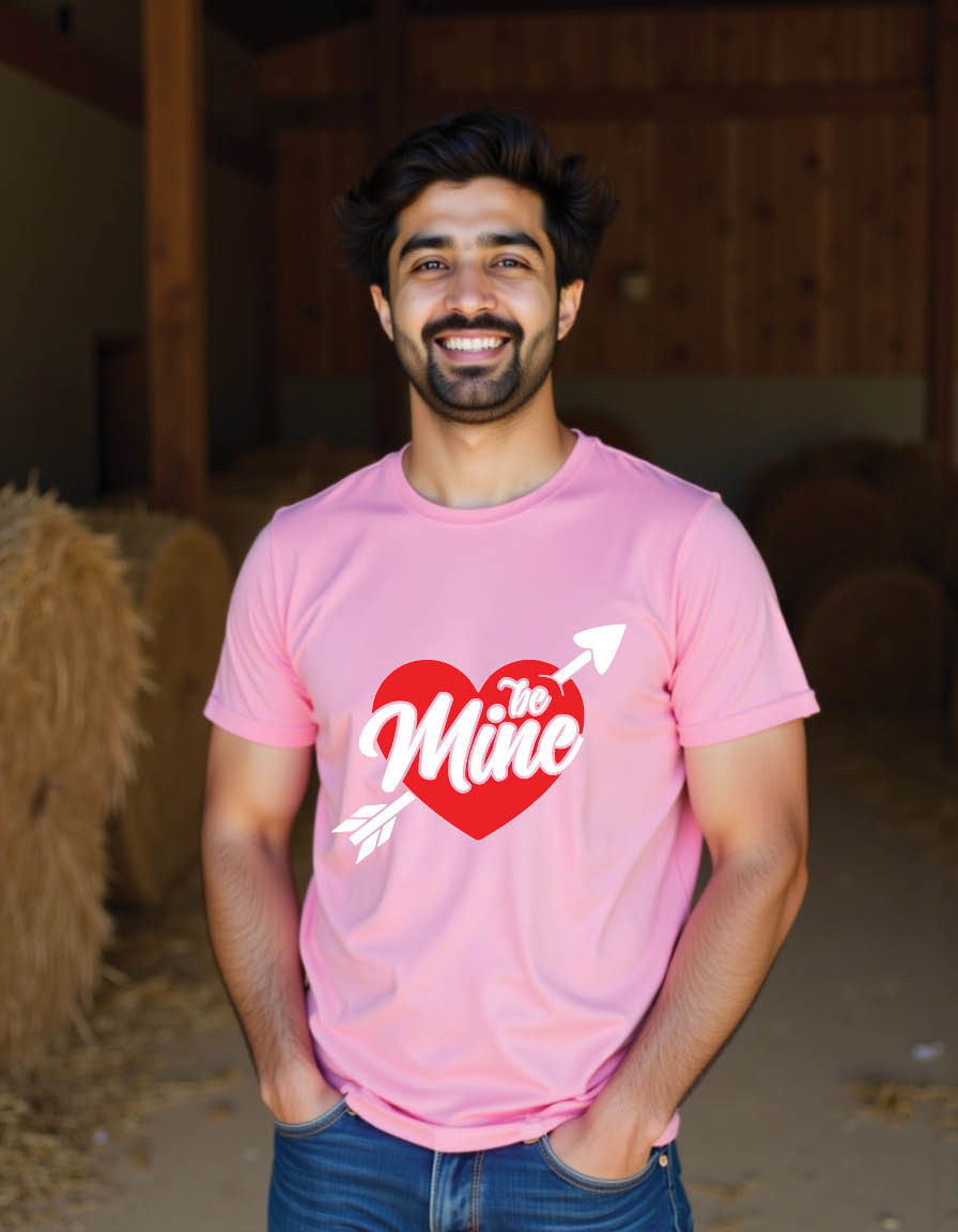 Thumbnail: be mine valentines day mens printed graphic t shirt
