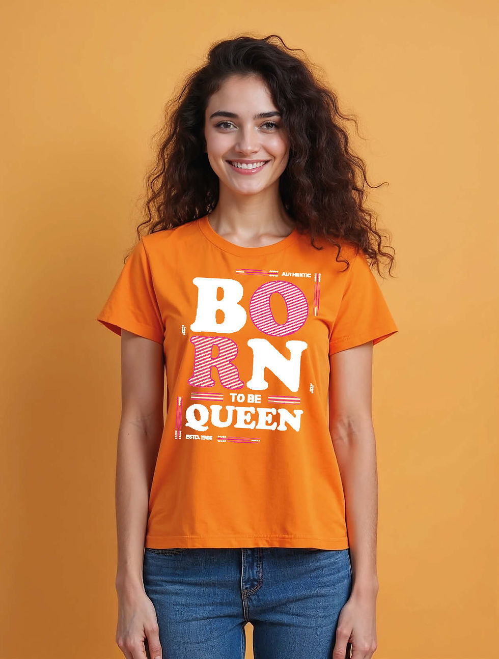 Thumbnail: born to be queen Classic Women’s Printed Graphic Streetwear T-Shirt – Buy Now