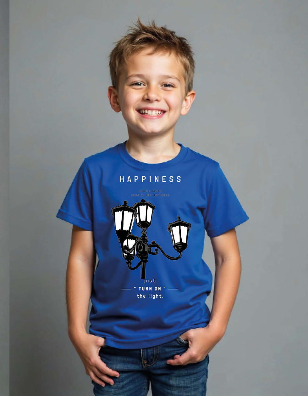 Thumbnail: Happness Printed T-Shirt for All age