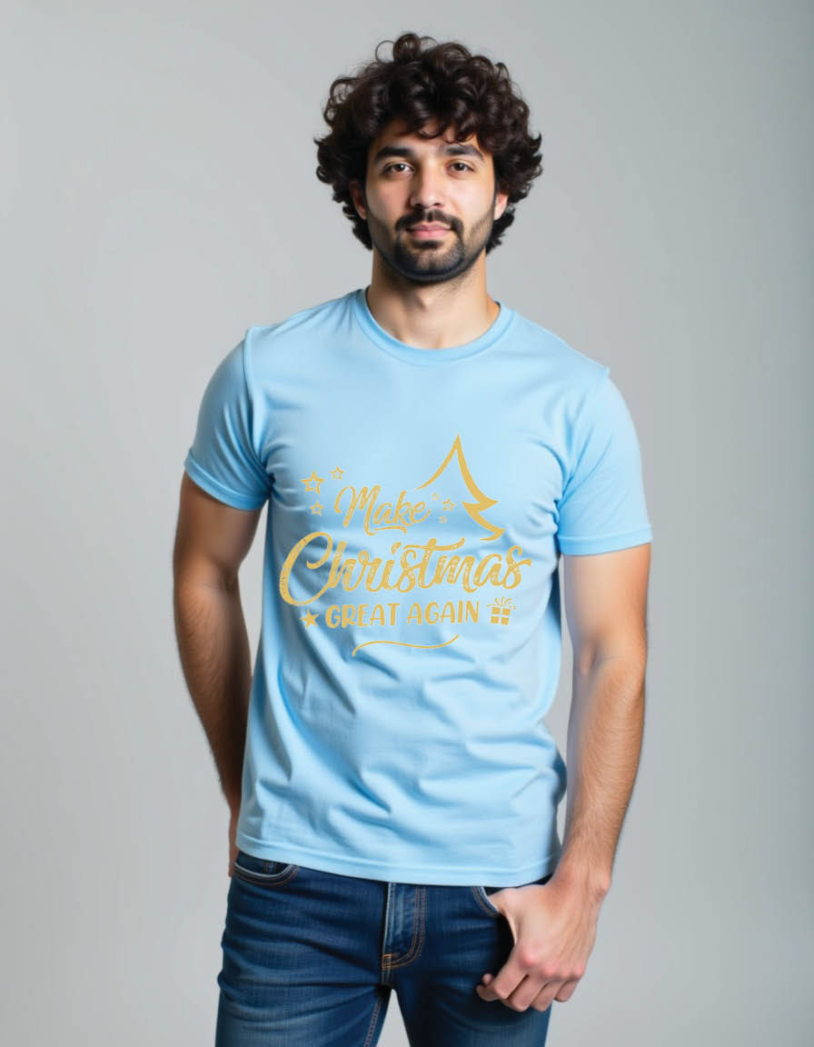 Thumbnail: make christmas great again christmas quote mens printed graphic t shirt