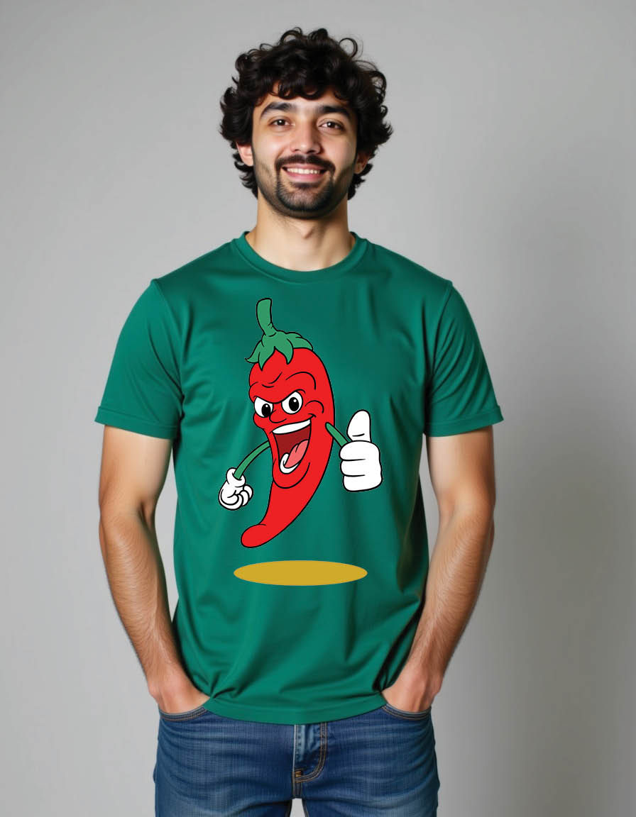 Thumbnail: hot chili mascot mens printed graphic t shirt
