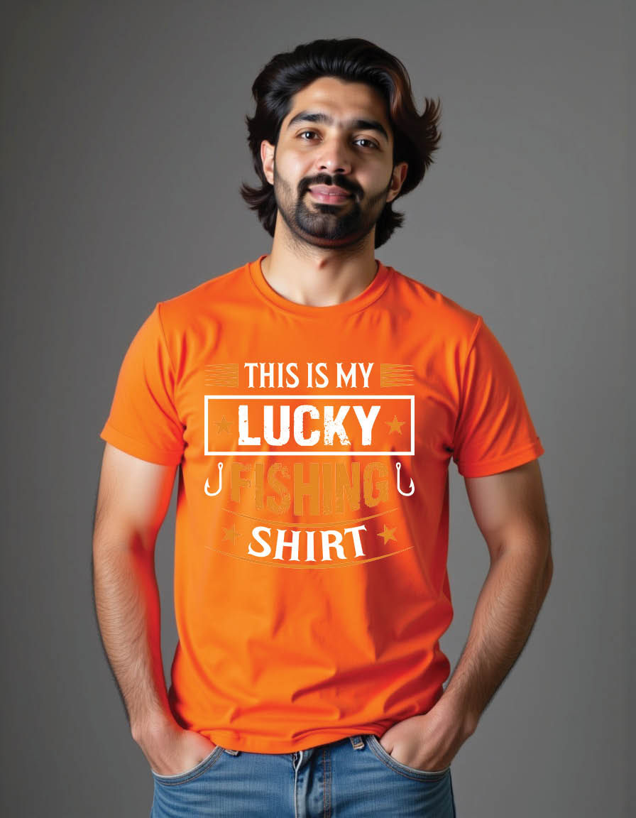 Thumbnail: this is my lucky fishing shirt fishing mens printed graphic t shirt
