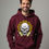 Thumbnail: Skull with goat skull ornament Unisex Printed Graphic Hoodies
