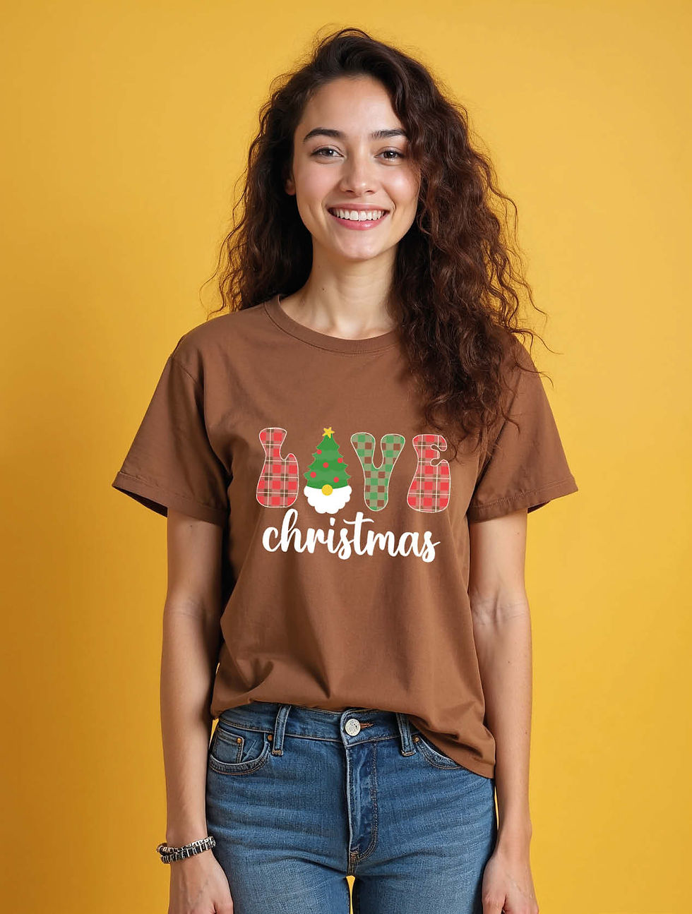 Thumbnail: love christmas Modern Women’s Printed Graphic Streetwear T-Shirt