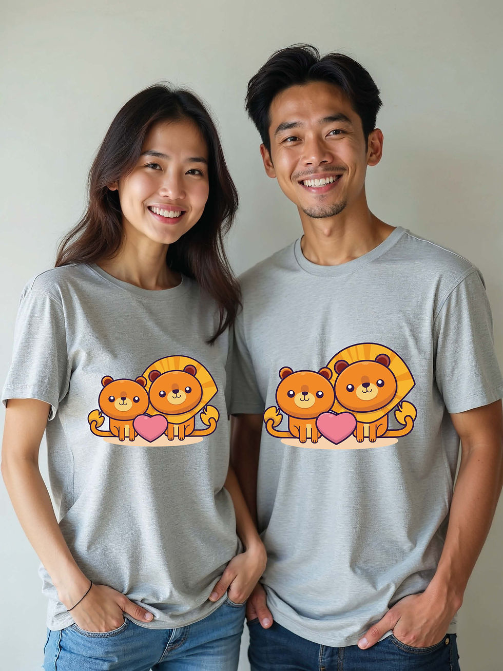 Thumbnail: Romantic Animal Couple Matching Tee Lovers Edition – Best Price