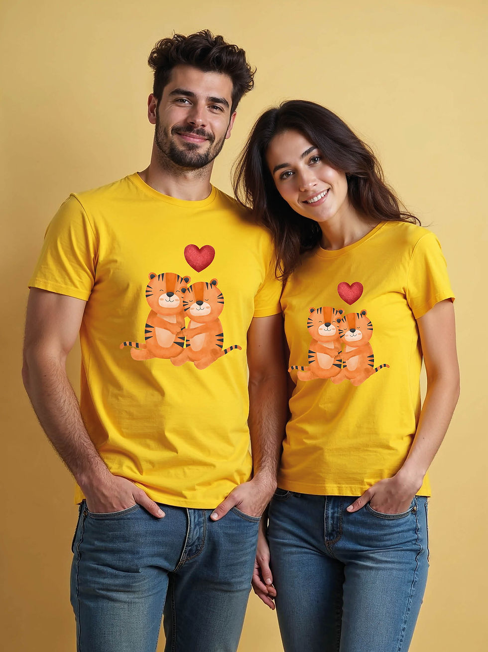 Romantic Cartoon Couple Matching Tee Lovers Edition – Limited Stock