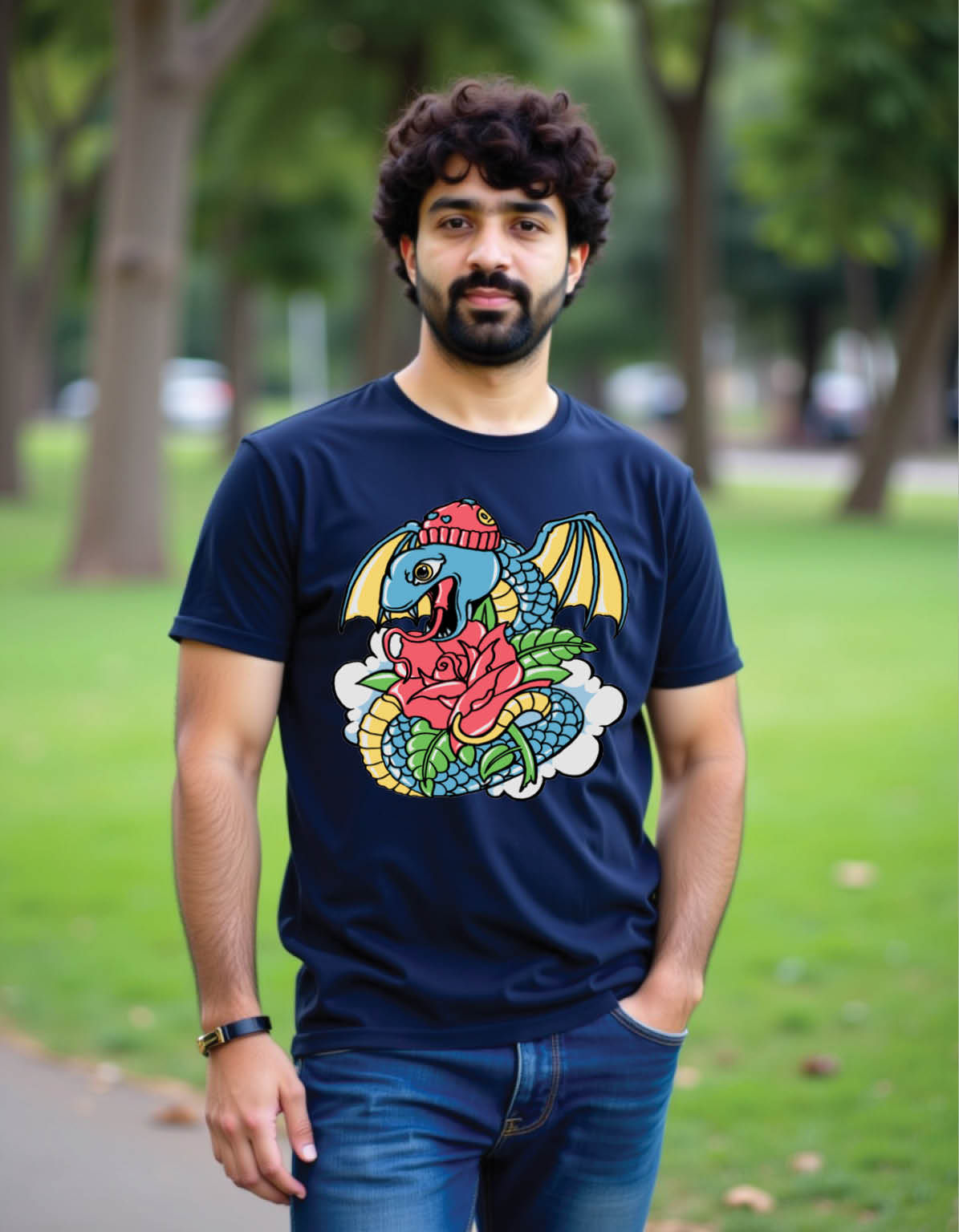 snake mens printed graphic t shirts