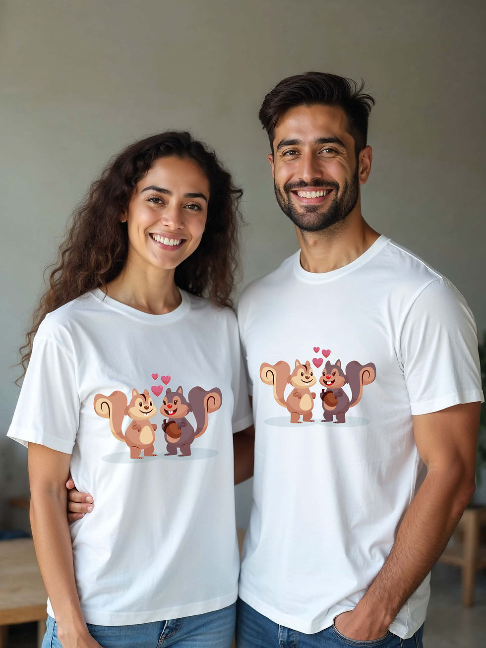Thumbnail: Trendy Animal Couple Matching Tee Lovers Edition – Best Price