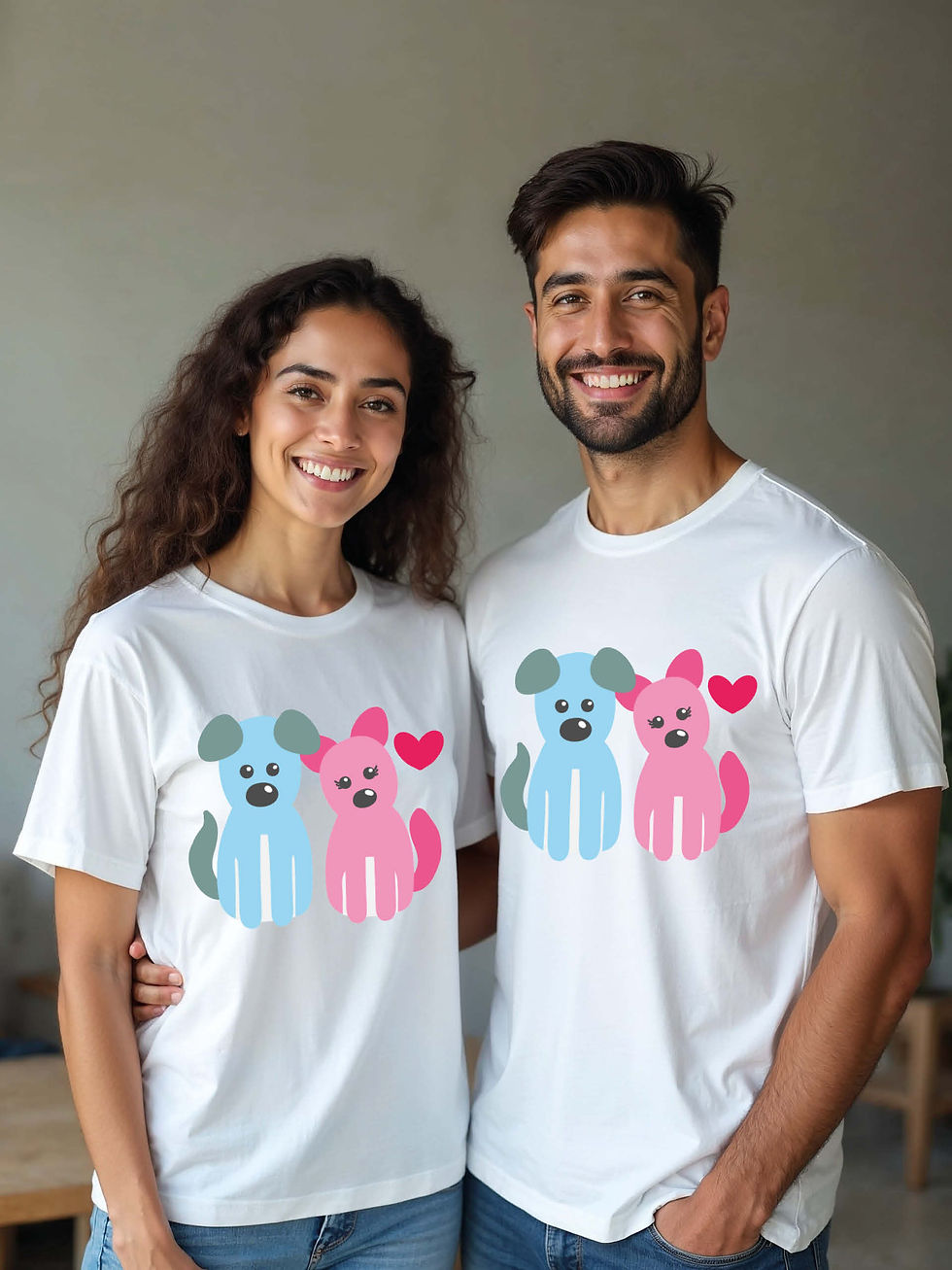 Thumbnail: Anniversary Cartoon Couple T-Shirt Lovers Edition – Premium Quality