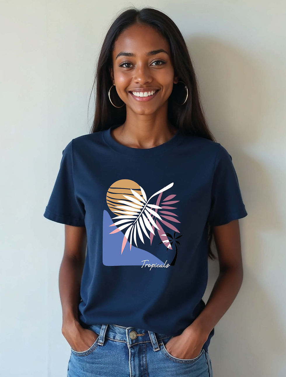 Thumbnail: Summer Sunset Palm Vibes Stylish Women’s Quote printed T-Shirt – Shop Now