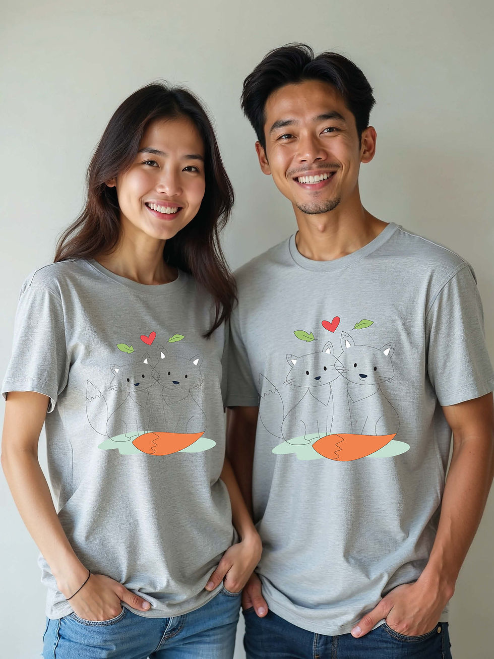 Trendy Animal Couple Matching Tee Lovers Edition – Best Price