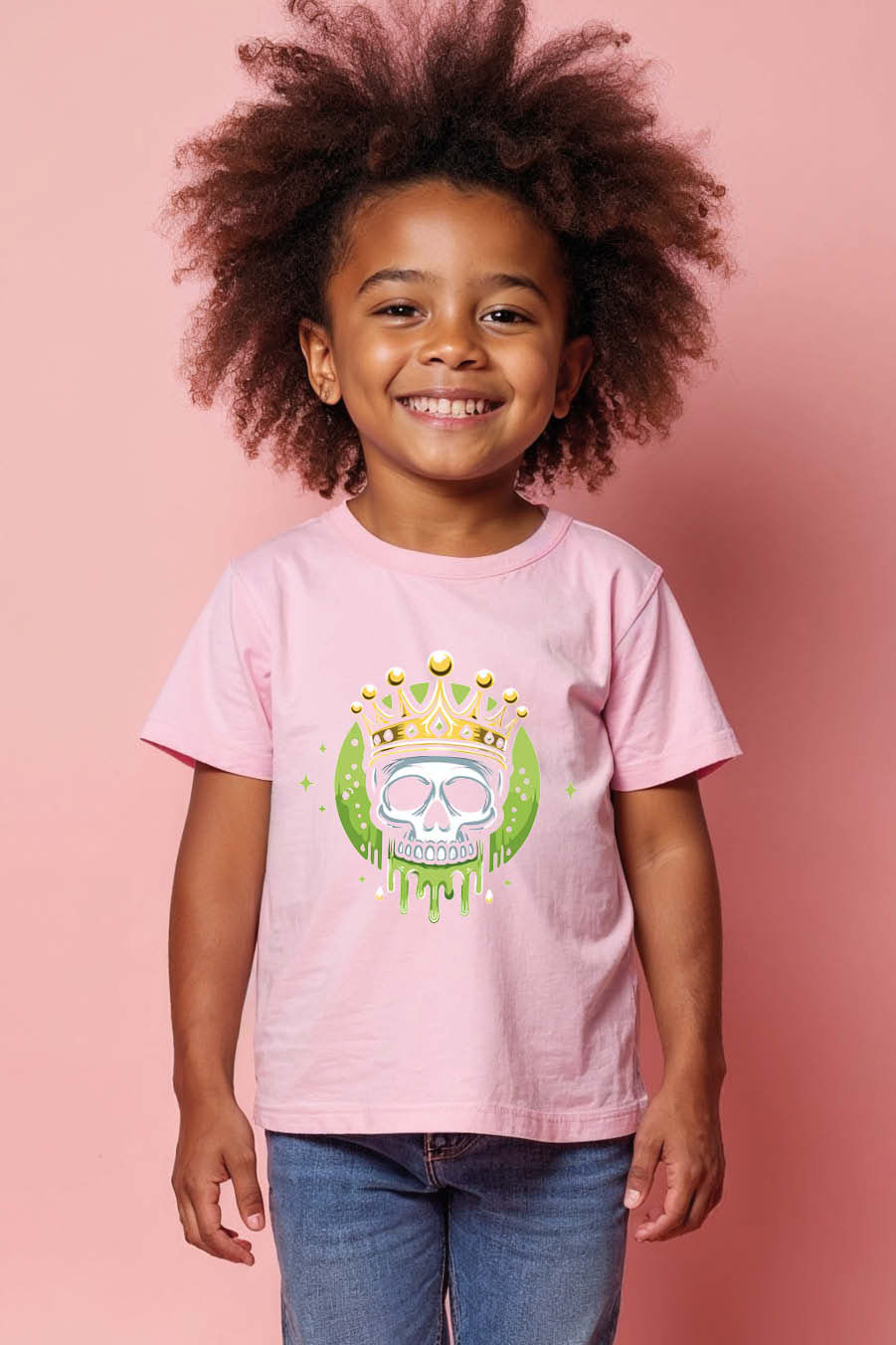 Thumbnail: Happy Bunny Hugging Carrot Everyday Typography Print T-Shirt for Kids