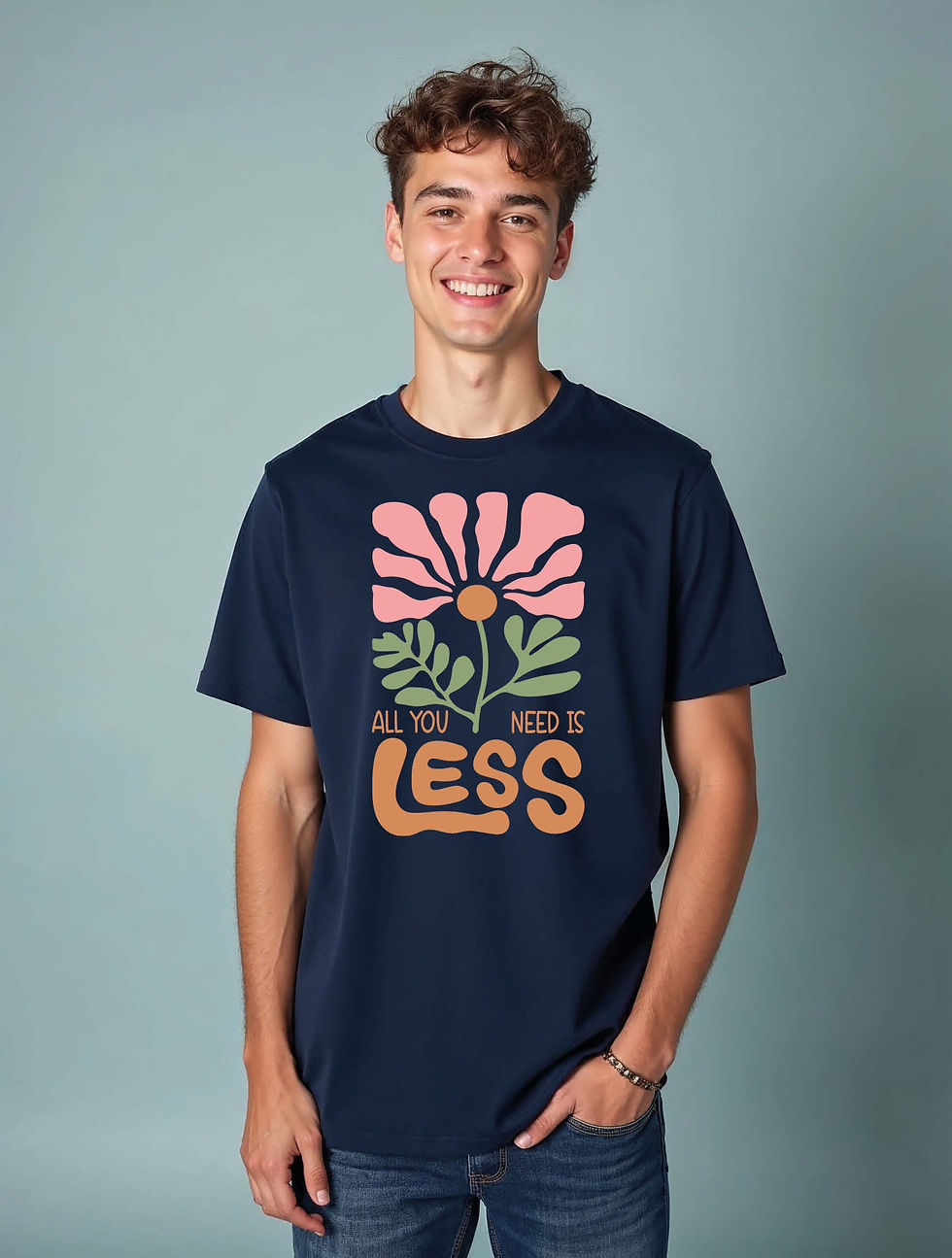 Thumbnail: all you need is less Unisex Printed Graphic T-Shirt For Mens, Womens & Kids