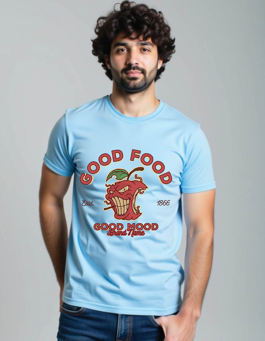 Thumbnail: cartoon of rotten apple with style mens printed graphic t shirts